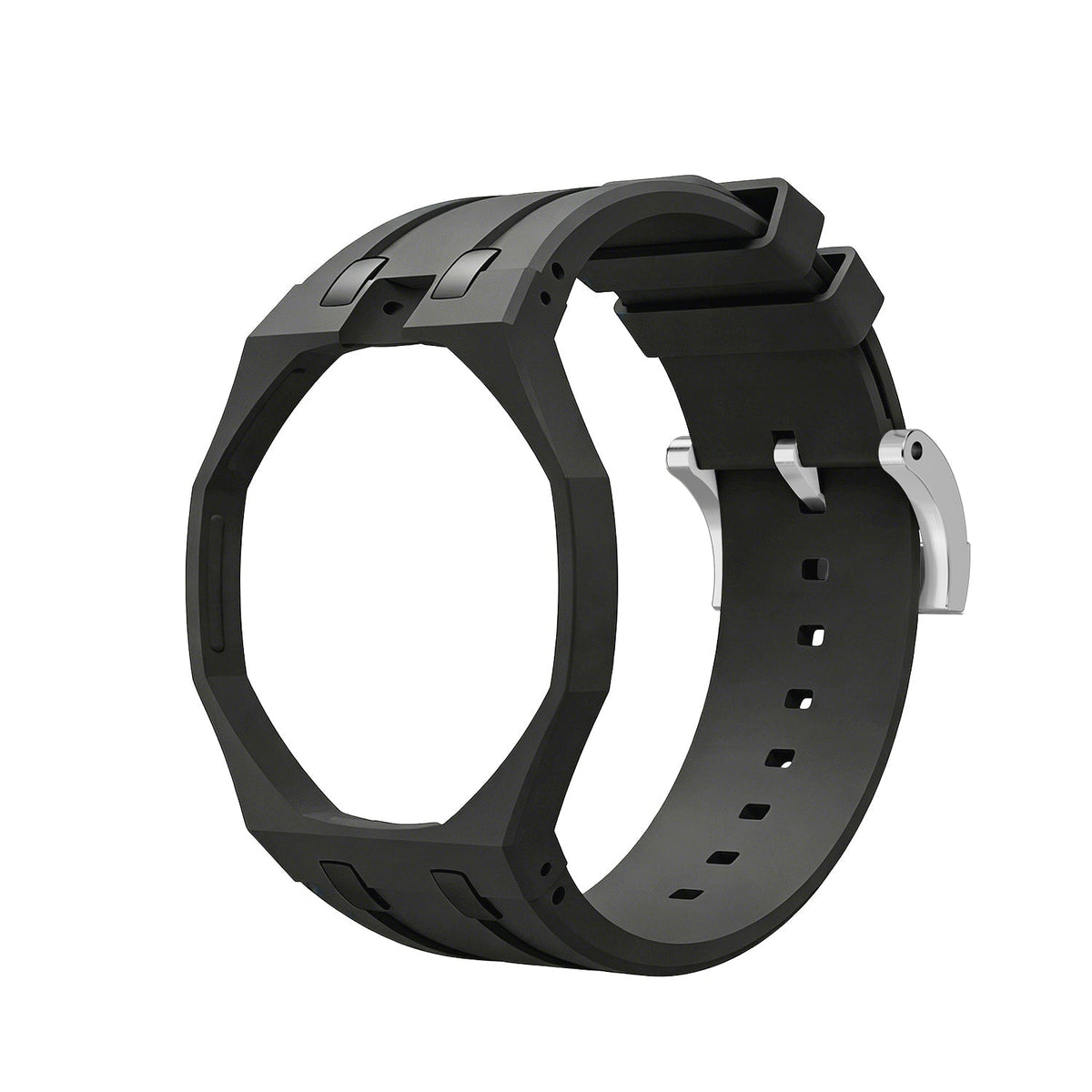 Oak Pop Exclusive Black Silicone Strap