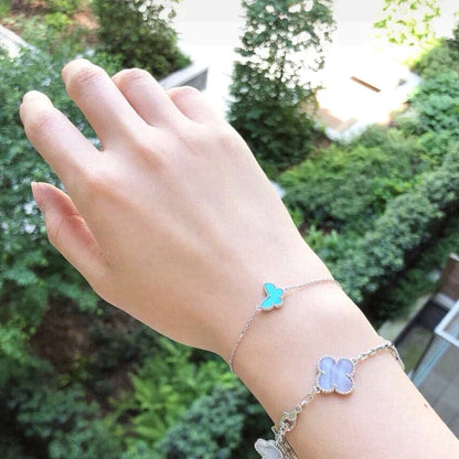 [Topon Jewelry]BUTTERFLY TURQUOISE BUTTERFLY BRACELET SILVER