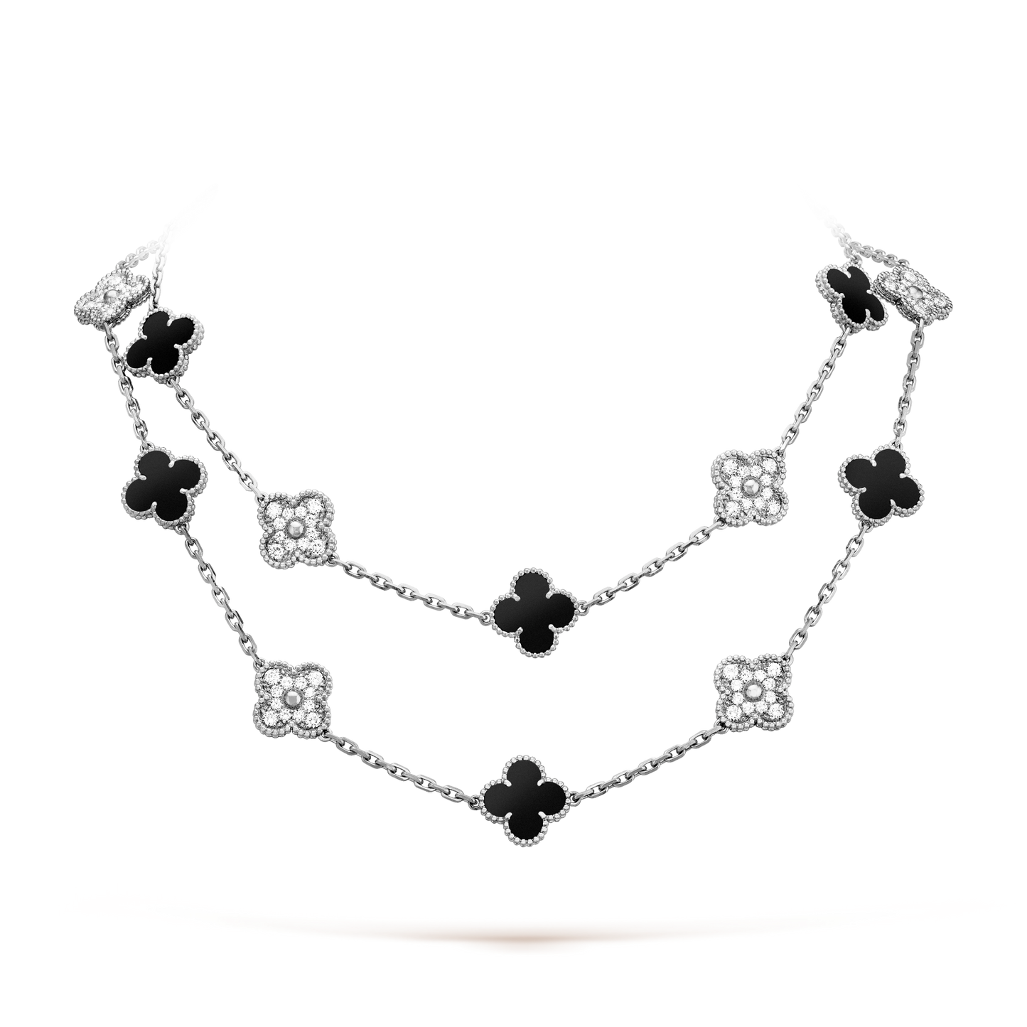 [Topon]CLOVER 20 MOTIFS ONYX DIAMOND SILVER