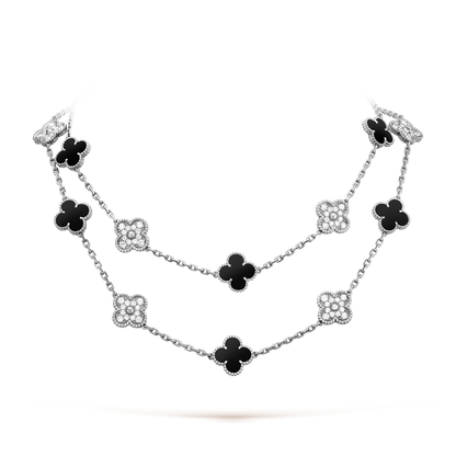 [Topon]CLOVER 20 MOTIFS ONYX DIAMOND SILVER