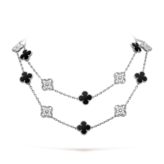[Topon]CLOVER 20 MOTIFS ONYX DIAMOND SILVER