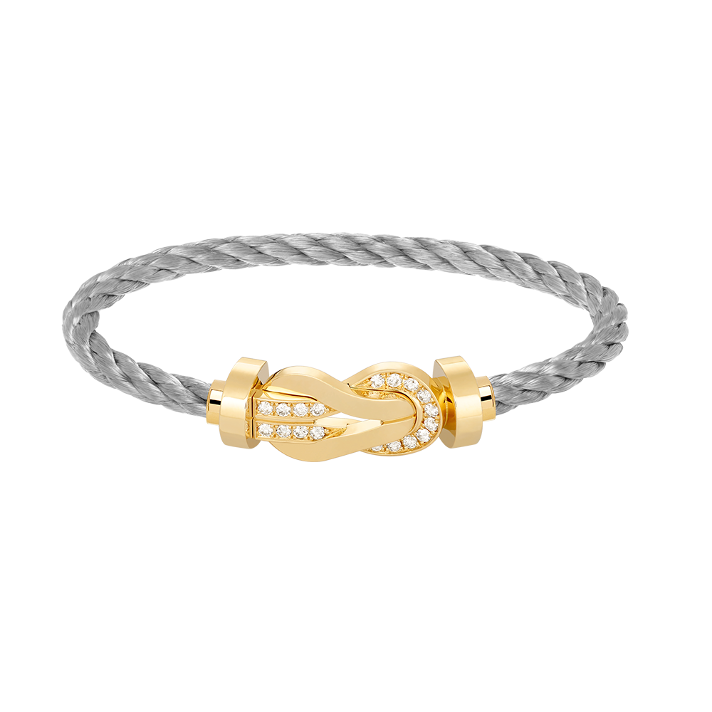 [Topon Jewelry]CHANCE LARGE 8 FIGURE BUCKLE HALF DIAMOND BRACELET GOLD