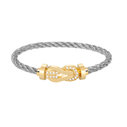 [Topon Jewelry]CHANCE LARGE 8 FIGURE BUCKLE HALF DIAMOND BRACELET GOLD