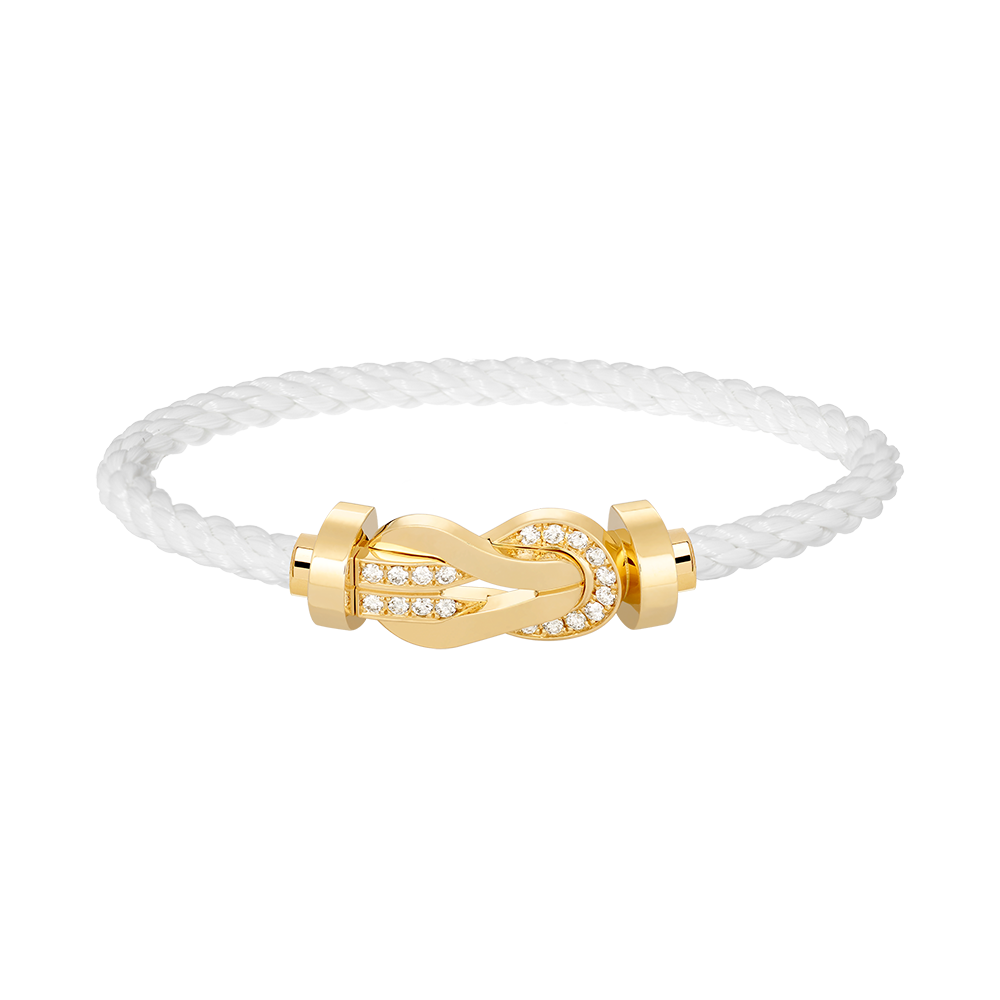 [Topon Jewelry]CHANCE LARGE 8 FIGURE BUCKLE HALF DIAMOND BRACELET GOLD