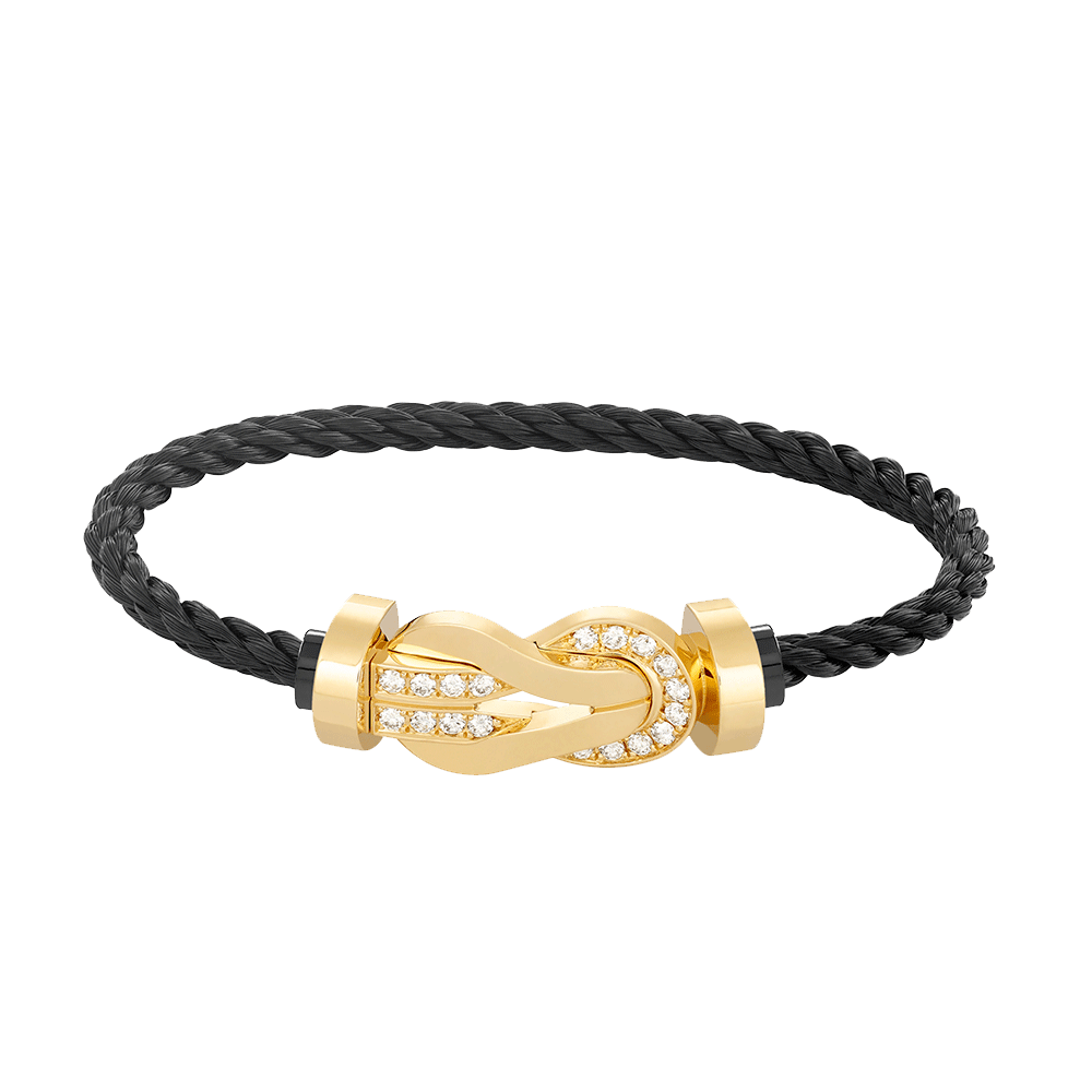 [Topon Jewelry]CHANCE LARGE 8 FIGURE BUCKLE HALF DIAMOND BRACELET GOLD