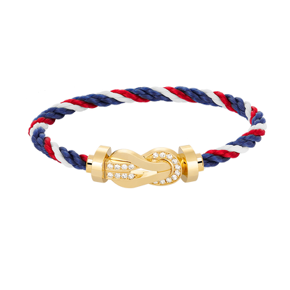 [Topon]CHANCE LARGE 8 FIGURE BUCKLE HALF DIAMOND BRACELET GOLD