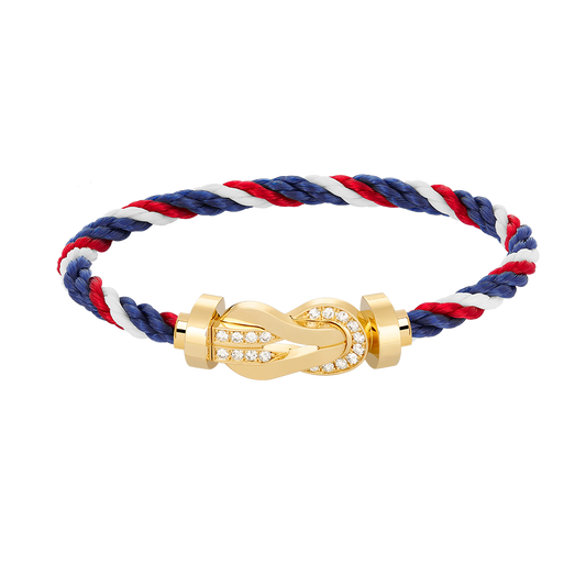 [Topon]CHANCE LARGE 8 FIGURE BUCKLE HALF DIAMOND BRACELET GOLD