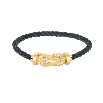 [Topon Jewelry]CHANCE LARGE 8 FIGURE BUCKLE HALF DIAMOND BRACELET GOLD