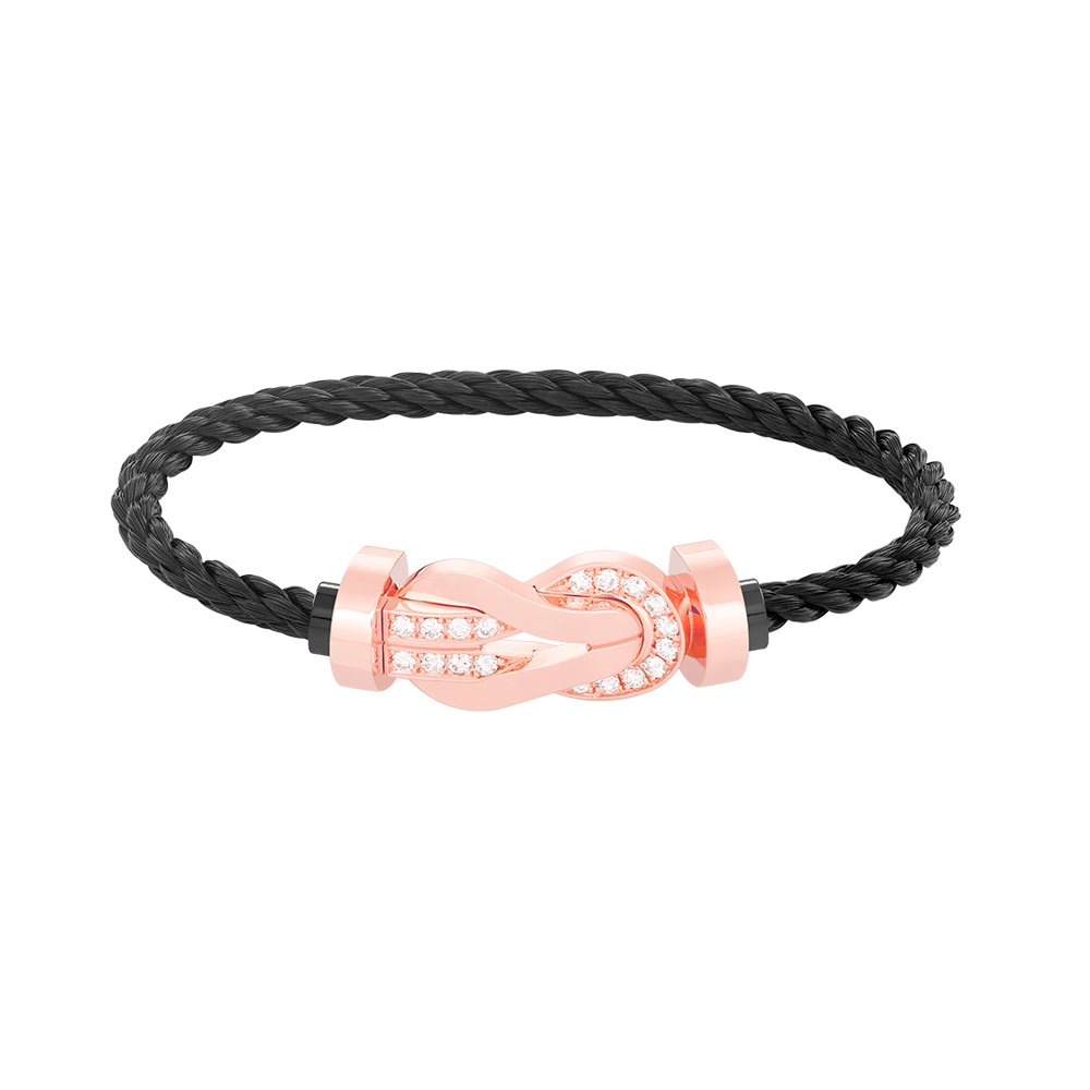 [Topon]CHANCE LARGE 8 FIGURE BUCKLE HALF DIAMOND BRACELET ROSE GOLD