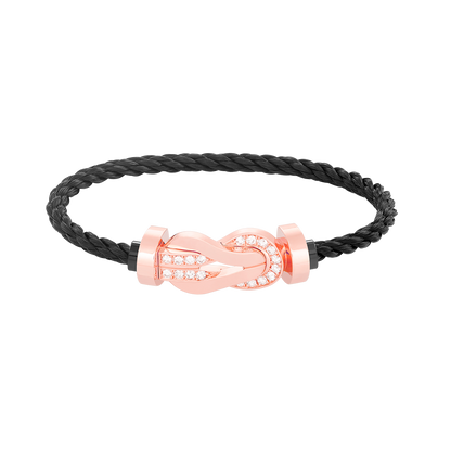 [Topon]CHANCE LARGE 8 FIGURE BUCKLE HALF DIAMOND BRACELET ROSE GOLD