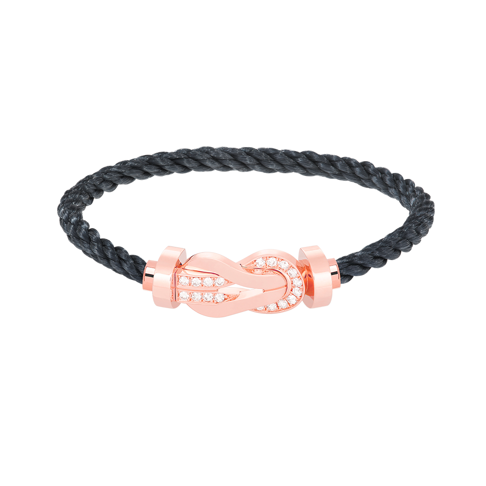 [Topon Jewelry]CHANCE LARGE 8 FIGURE BUCKLE HALF DIAMOND BRACELET ROSE GOLD