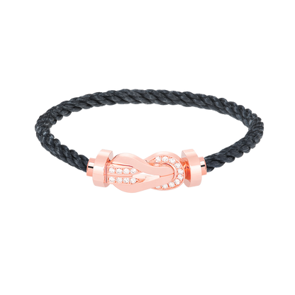 [Topon Jewelry]CHANCE LARGE 8 FIGURE BUCKLE HALF DIAMOND BRACELET ROSE GOLD