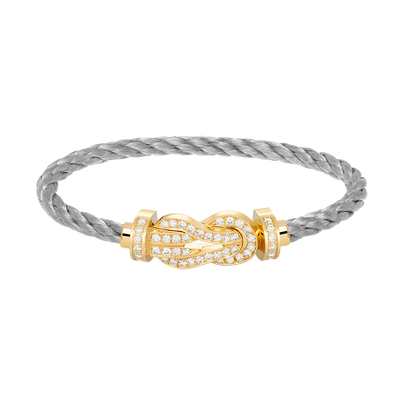 [Topon Jewelry]CHANCE LARGE 8 FIGURE BUCKLE FULLDIAMOND BRACELET GOLD