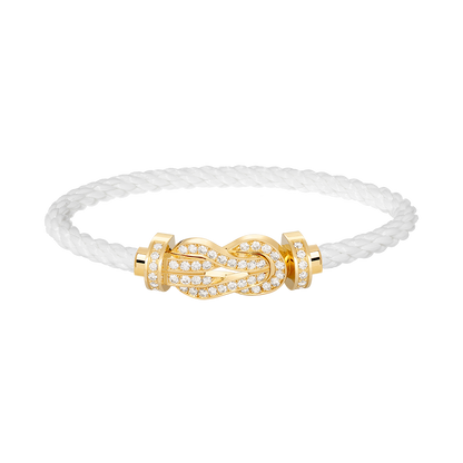 [Topon Jewelry]CHANCE LARGE 8 FIGURE BUCKLE FULLDIAMOND BRACELET GOLD