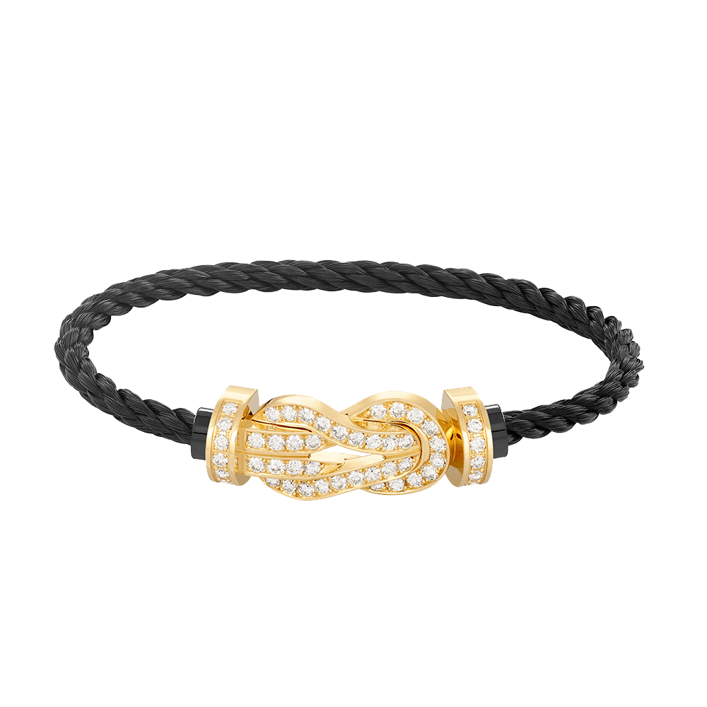 [Topon Jewelry]CHANCE LARGE 8 FIGURE BUCKLE FULLDIAMOND BRACELET GOLD