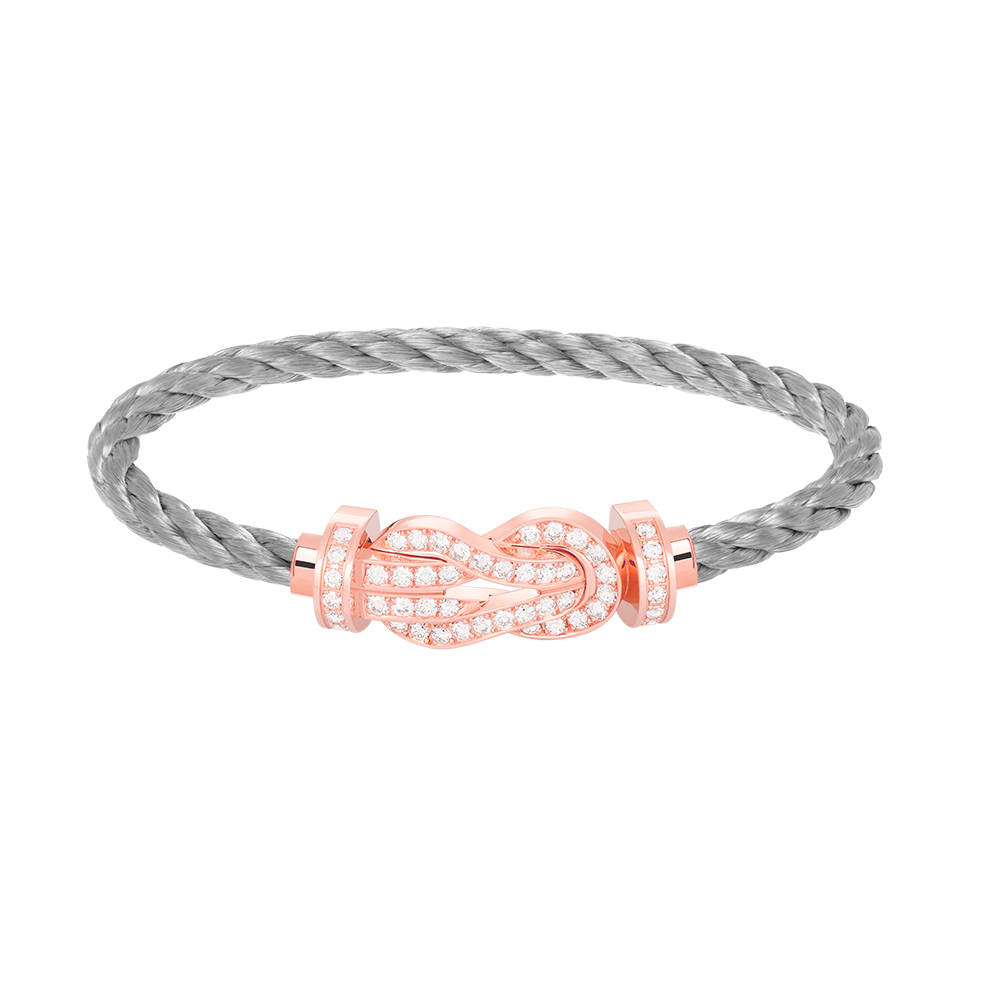 [Topon Jewelry]CHANCE LARGE 8 FIGURE BUCKLE FULL DIAMOND BRACELET ROSE GOLD