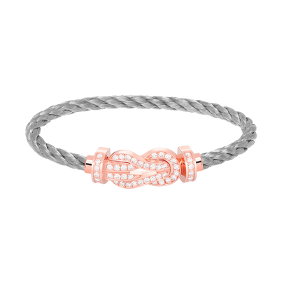 [Topon Jewelry]CHANCE LARGE 8 FIGURE BUCKLE FULL DIAMOND BRACELET ROSE GOLD