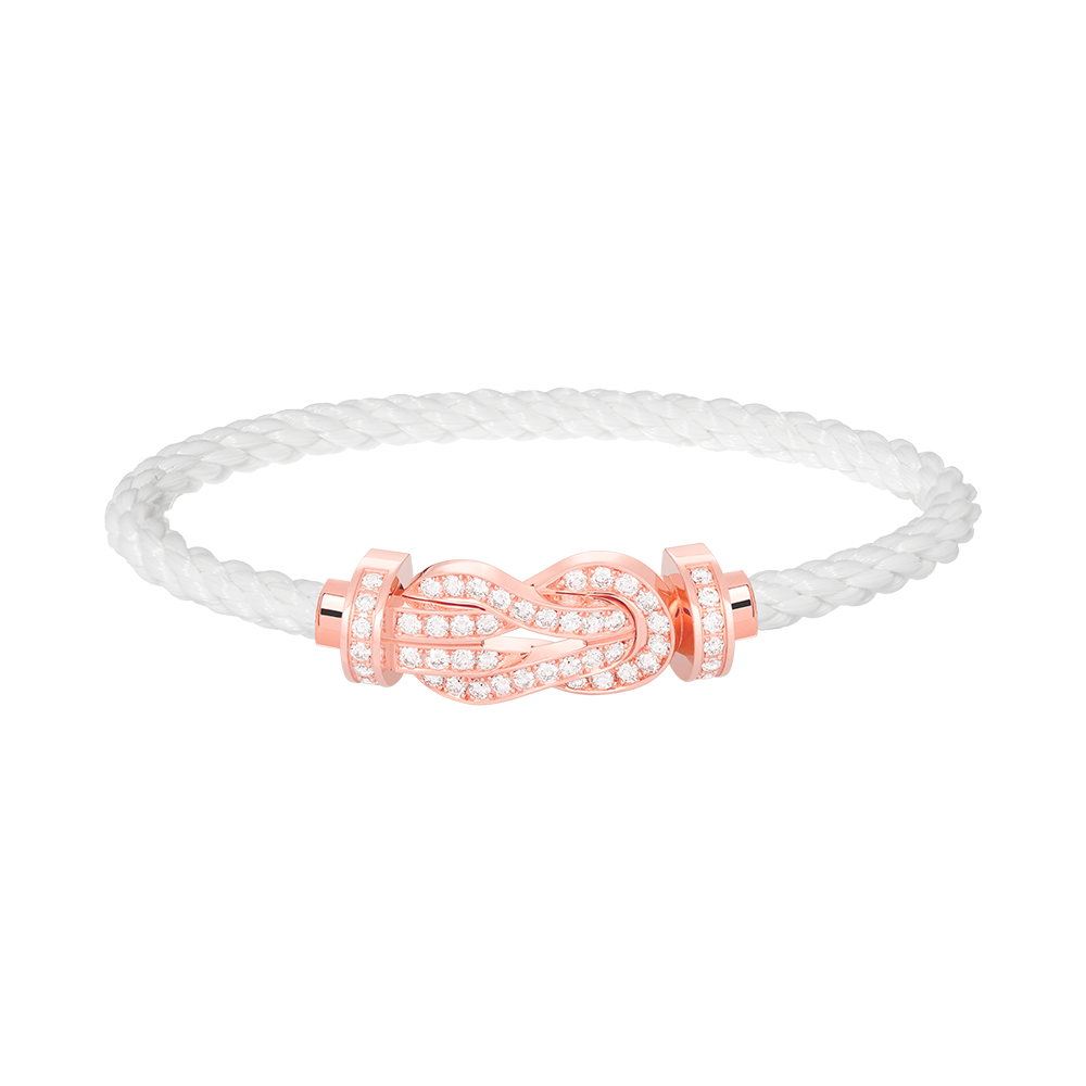 [Topon Jewelry]CHANCE LARGE 8 FIGURE BUCKLE FULL DIAMOND BRACELET ROSE GOLD