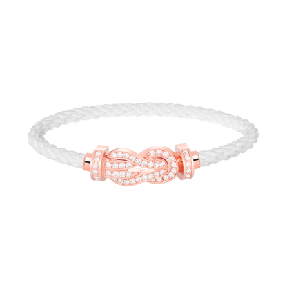 [Topon Jewelry]CHANCE LARGE 8 FIGURE BUCKLE FULL DIAMOND BRACELET ROSE GOLD