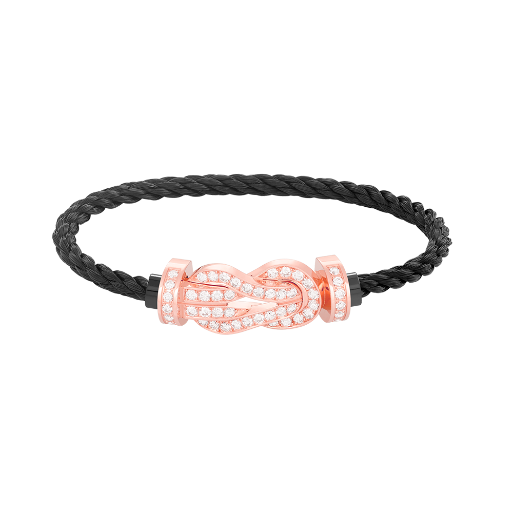 [Topon Jewelry]CHANCE LARGE 8 FIGURE BUCKLE FULL DIAMOND BRACELET ROSE GOLD