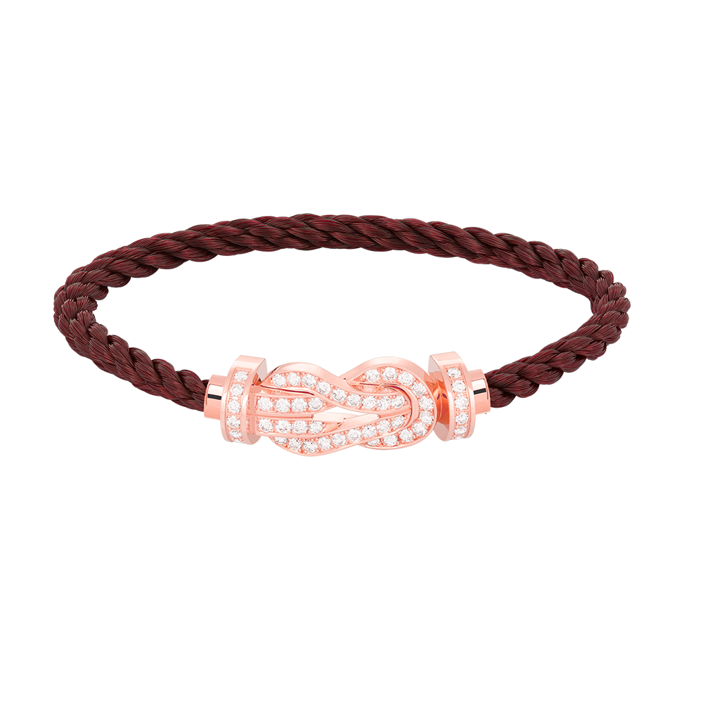 [Topon Jewelry]CHANCE LARGE 8 FIGURE BUCKLE FULL DIAMOND BRACELET ROSE GOLD