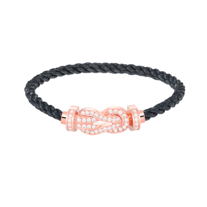 [Topon Jewelry]CHANCE LARGE 8 FIGURE BUCKLE FULL DIAMOND BRACELET ROSE GOLD