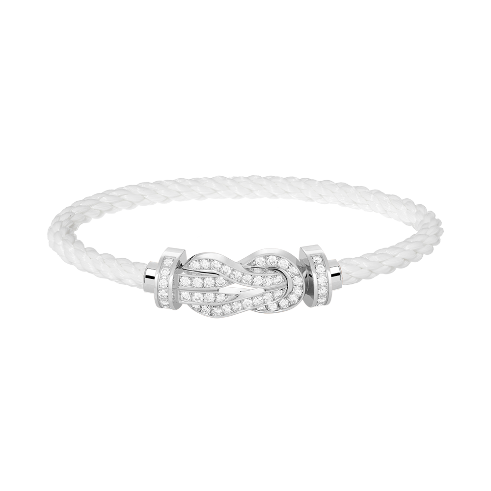 [Topon Jewelry]CHANCE LARGE 8 FIGURE BUCKLE FULL DIAMOND BRACELET SILVER