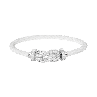 [Topon Jewelry]CHANCE LARGE 8 FIGURE BUCKLE FULL DIAMOND BRACELET SILVER