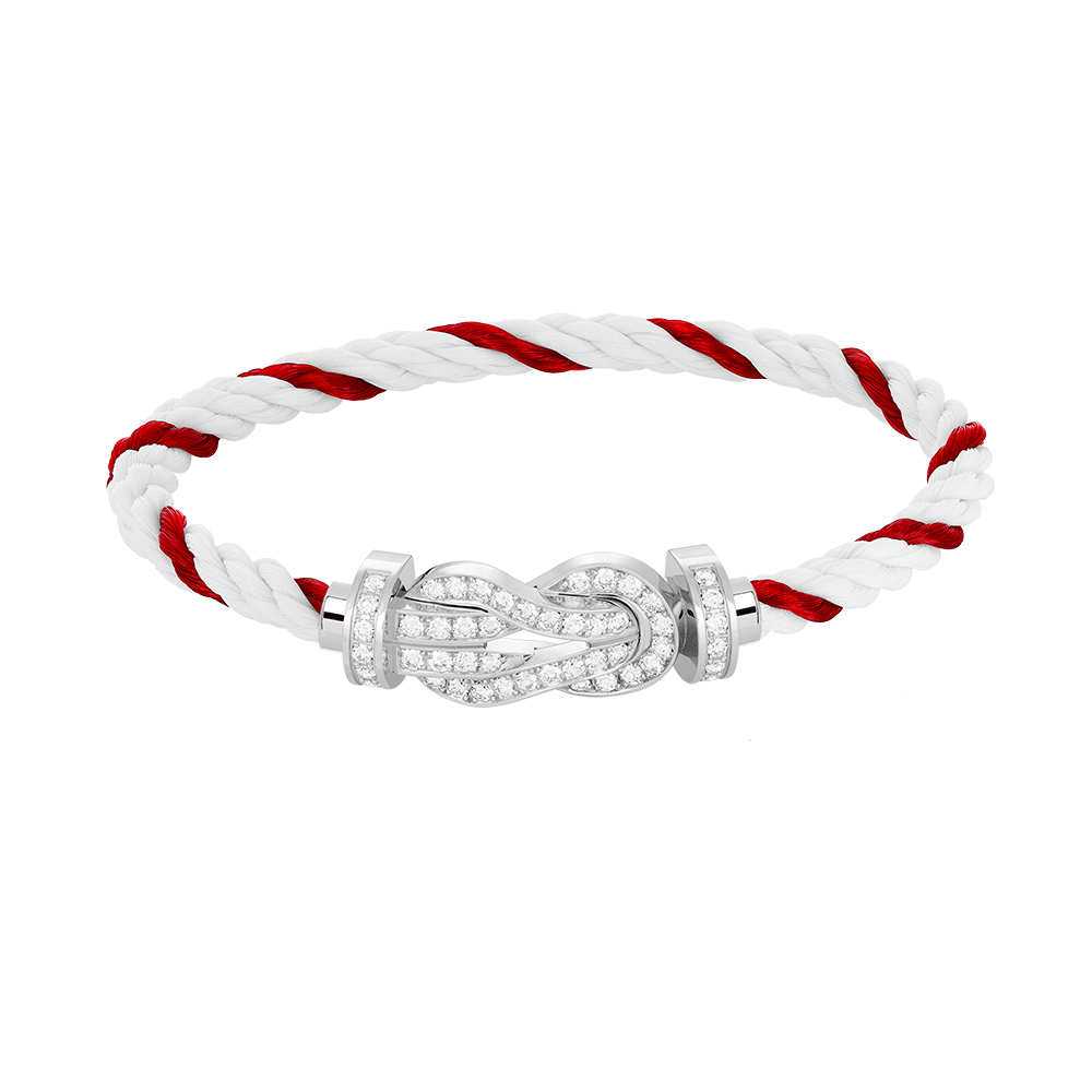 [Topon]CHANCE LARGE 8 FIGURE BUCKLE FULL DIAMOND BRACELET SILVER
