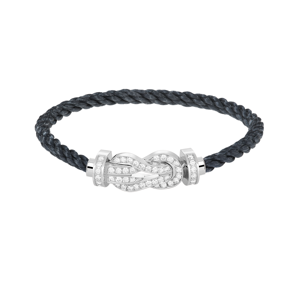 [Topon Jewelry]CHANCE LARGE 8 FIGURE BUCKLE FULL DIAMOND BRACELET SILVER