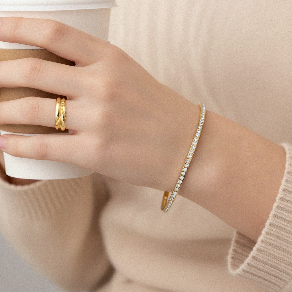 [Topon]Kalista Diamond Gold Bangle