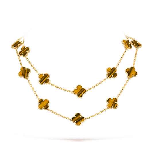[Topon]CLOVER 20 MOTIFS TIGER EYE ROSE GOLD