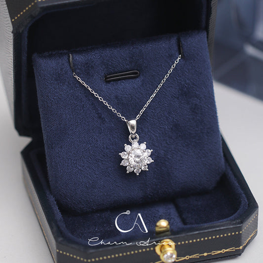 SUNFLOWER ONE CARAT MOISSANITE S925 NECKLACE