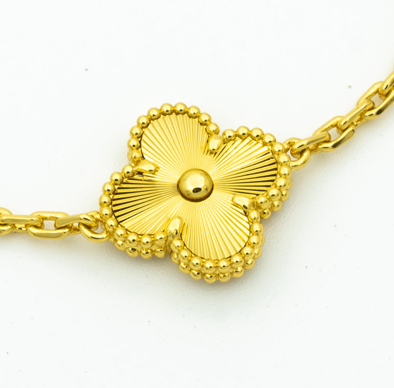 [Topon Jewelry]CLOVER BRACELET 5 MOTIFS GOLD DIAMOND