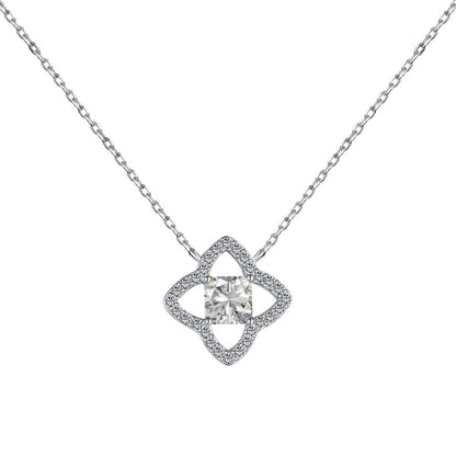 Exquisite Flower Shape Princess Cut Necklace