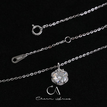 SIMPLE MOISSANITE S925 SILVER NECKLACE