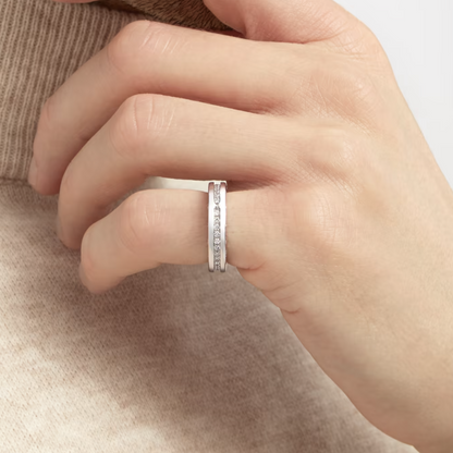 [Topon Jewelry]ZERO 1 ONE-BAND PAVED DIAMONDS ON THE SPIRAL RING