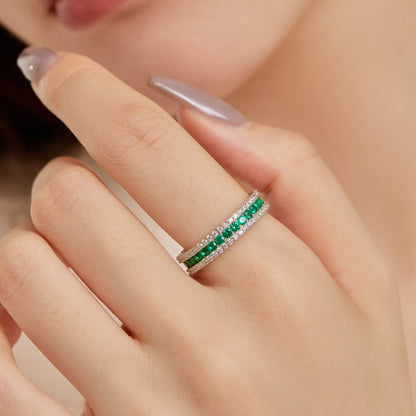 Delicate Colorful Round Cut Daily Ring