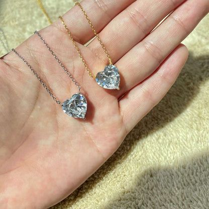 6.0 carat Radiant Heart Shape Necklace