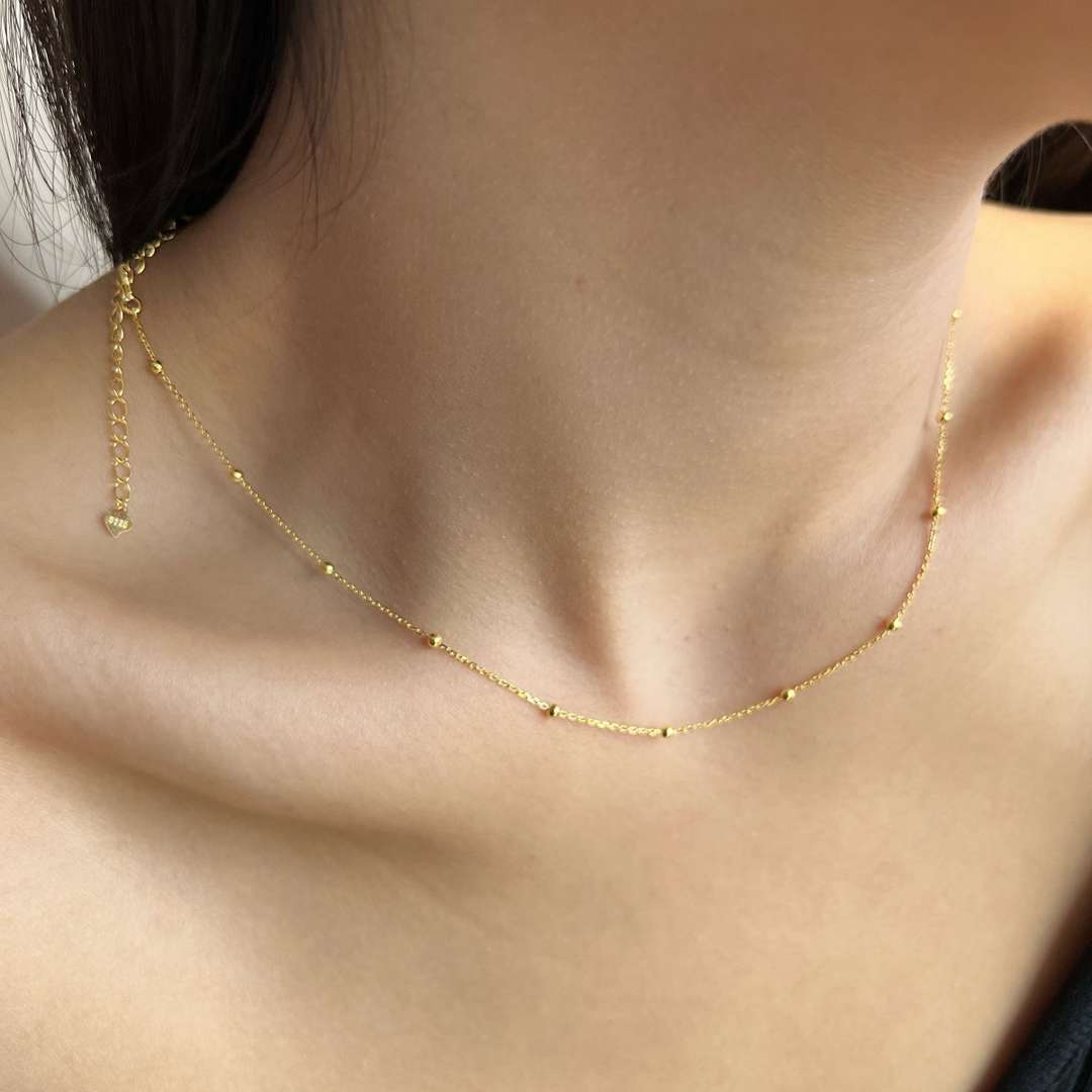 Small Bead Clavicle Chain Simple Necklace