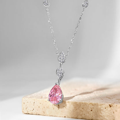 Dazzling Pear Cut Necklace