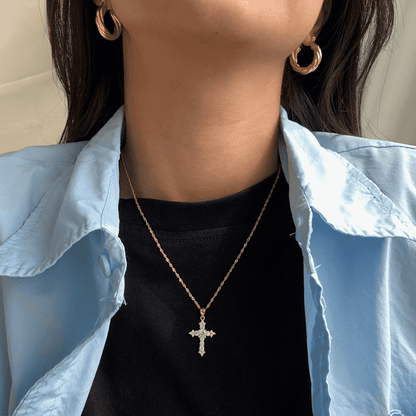 Delicate Cross Shape Necklace