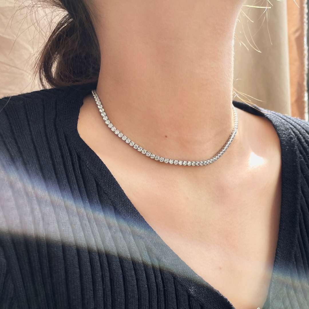 Elegant Tennis Chain Necklace