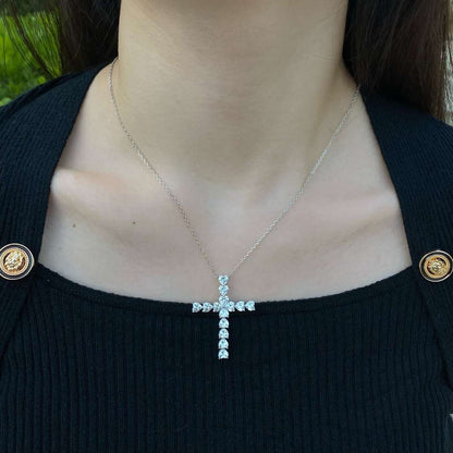 Radiant Cross Shape Necklace