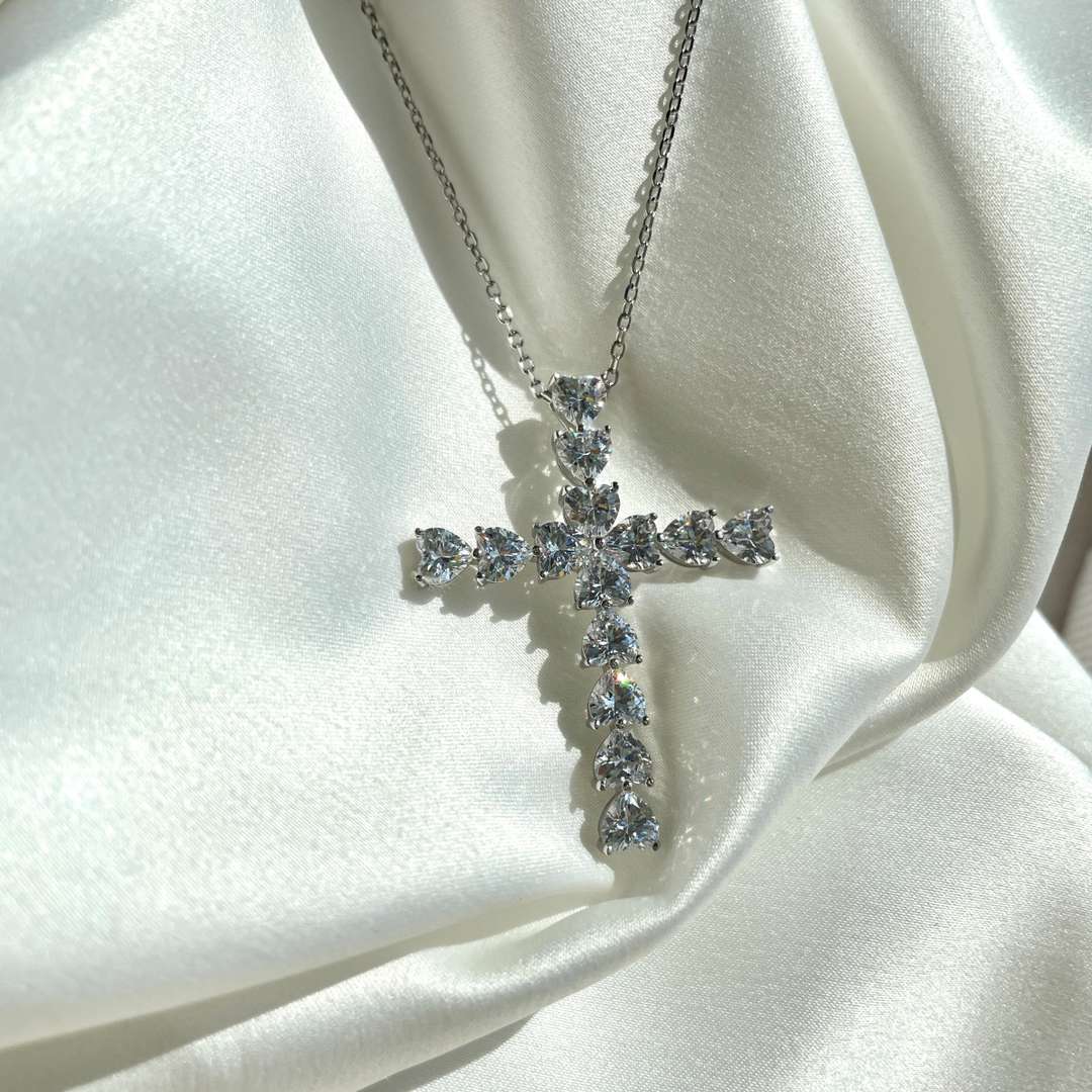 Radiant Cross Shape Necklace