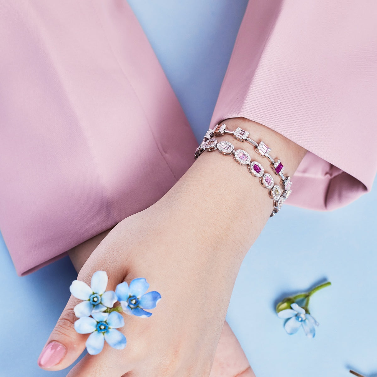 Dainty Charming Emerald Cut Daily Bracelet