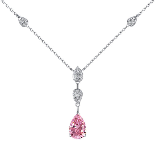 Dazzling Pear Cut Necklace