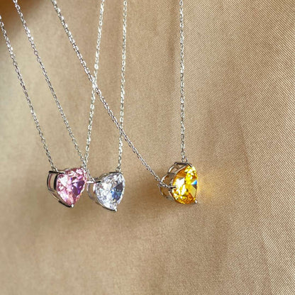 6.0 carat Radiant Heart Shape Necklace