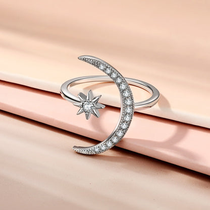 Eternity Moon & Star Ring