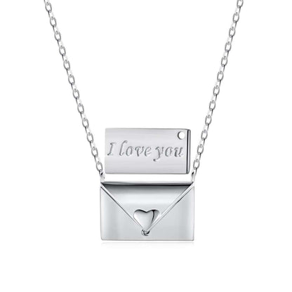 Envelope Heart Shape Mother's Day Necklace